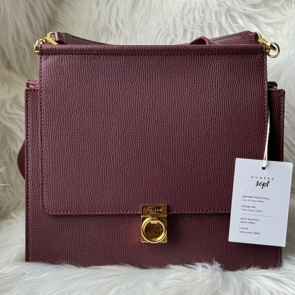 POLENE Numero Sept in Textured Bordeaux